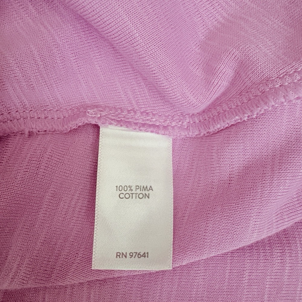 J Jill Pima Slub Elbow Sleeve Tee Sizes 2X Pink 100% Pima Cotton Top Casual - Picture 7 of 7